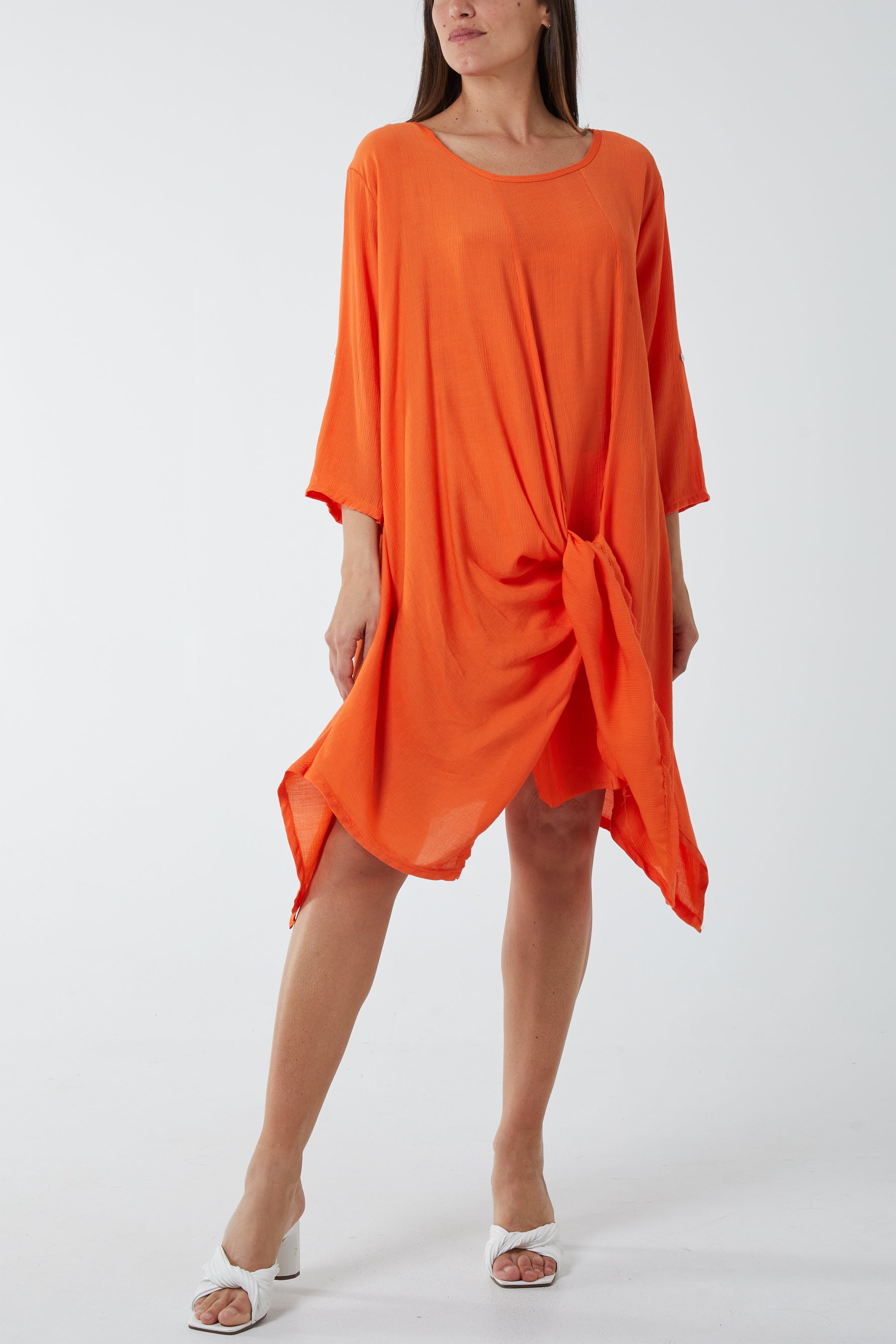 Asymmetric Hem Tunic Dress