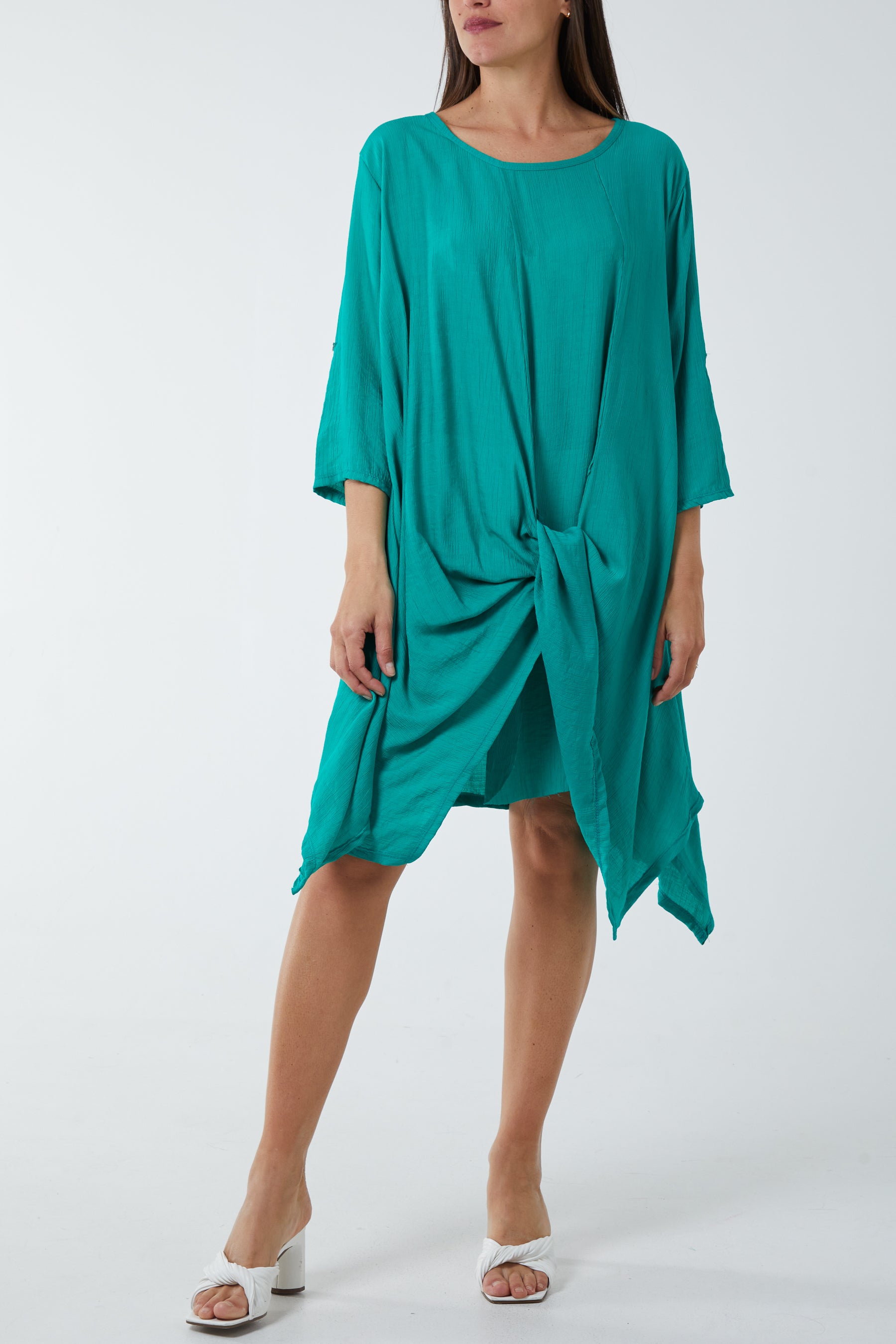 Asymmetric Hem Tunic Dress