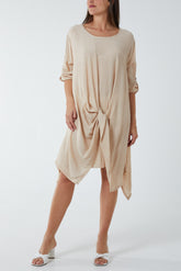 Asymmetric Hem Tunic Dress