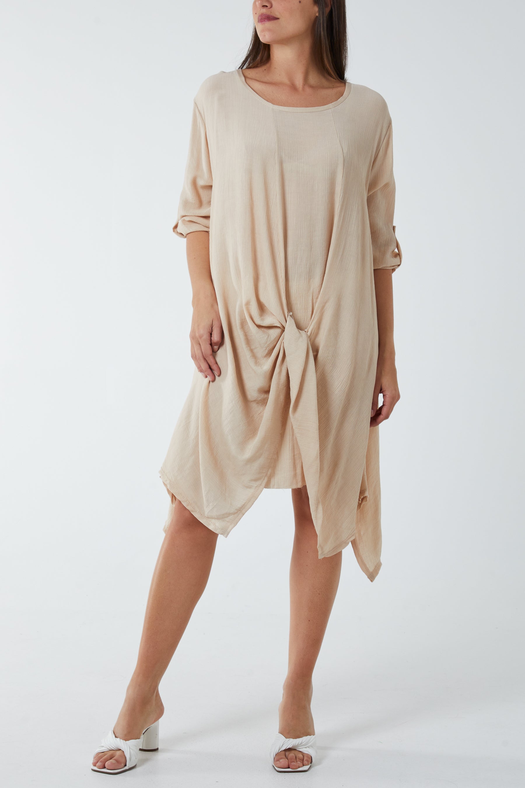 Asymmetric Hem Tunic Dress