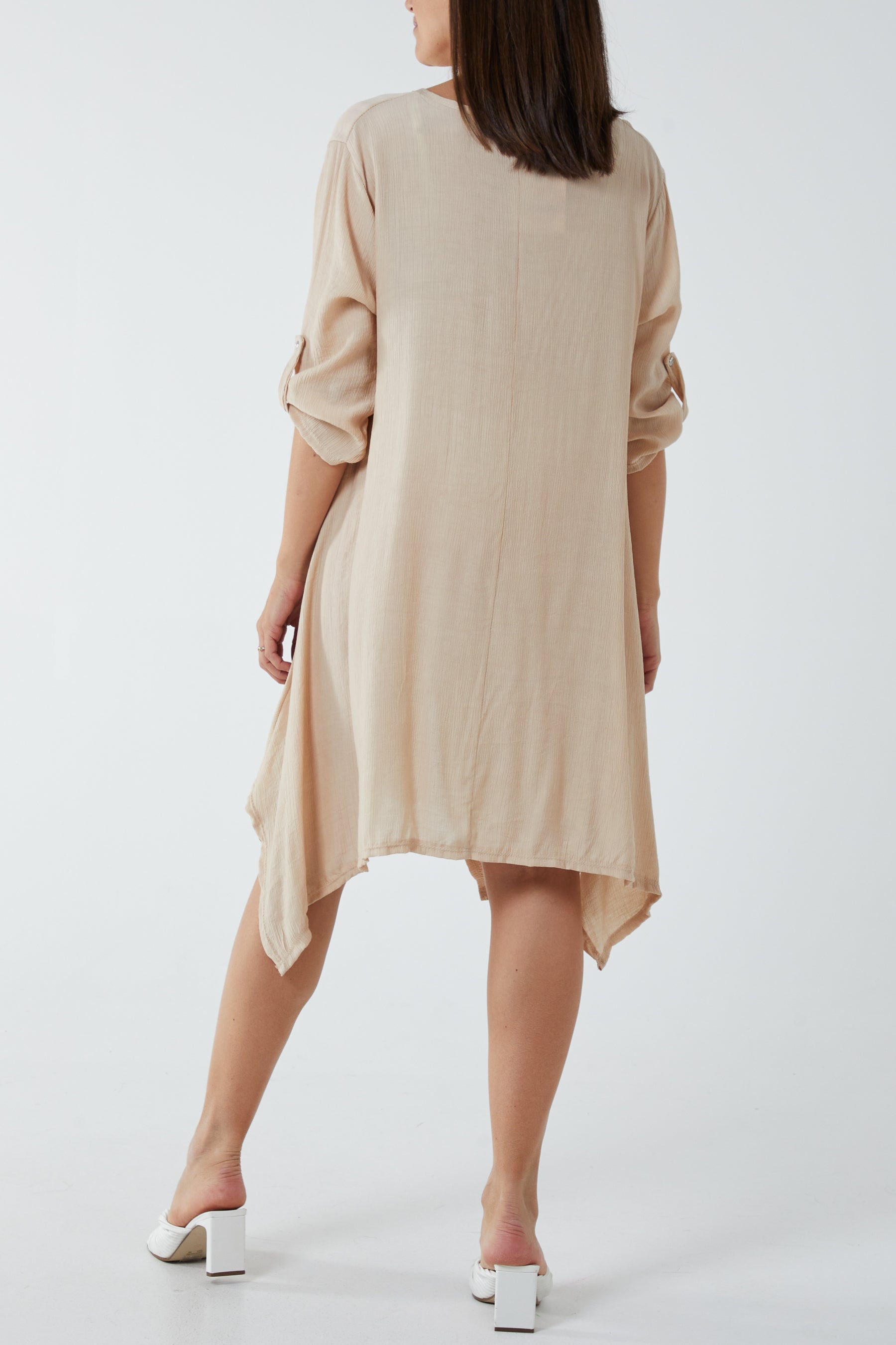 Asymmetric Hem Tunic Dress