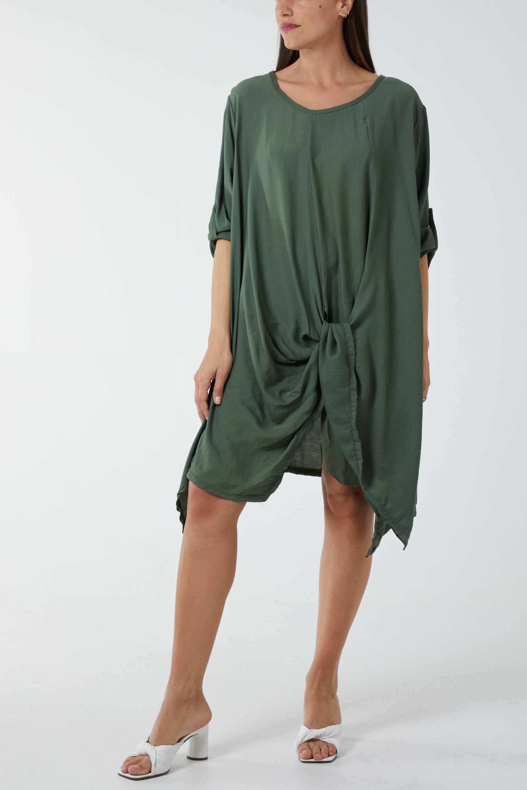 Asymmetric Hem Tunic Dress