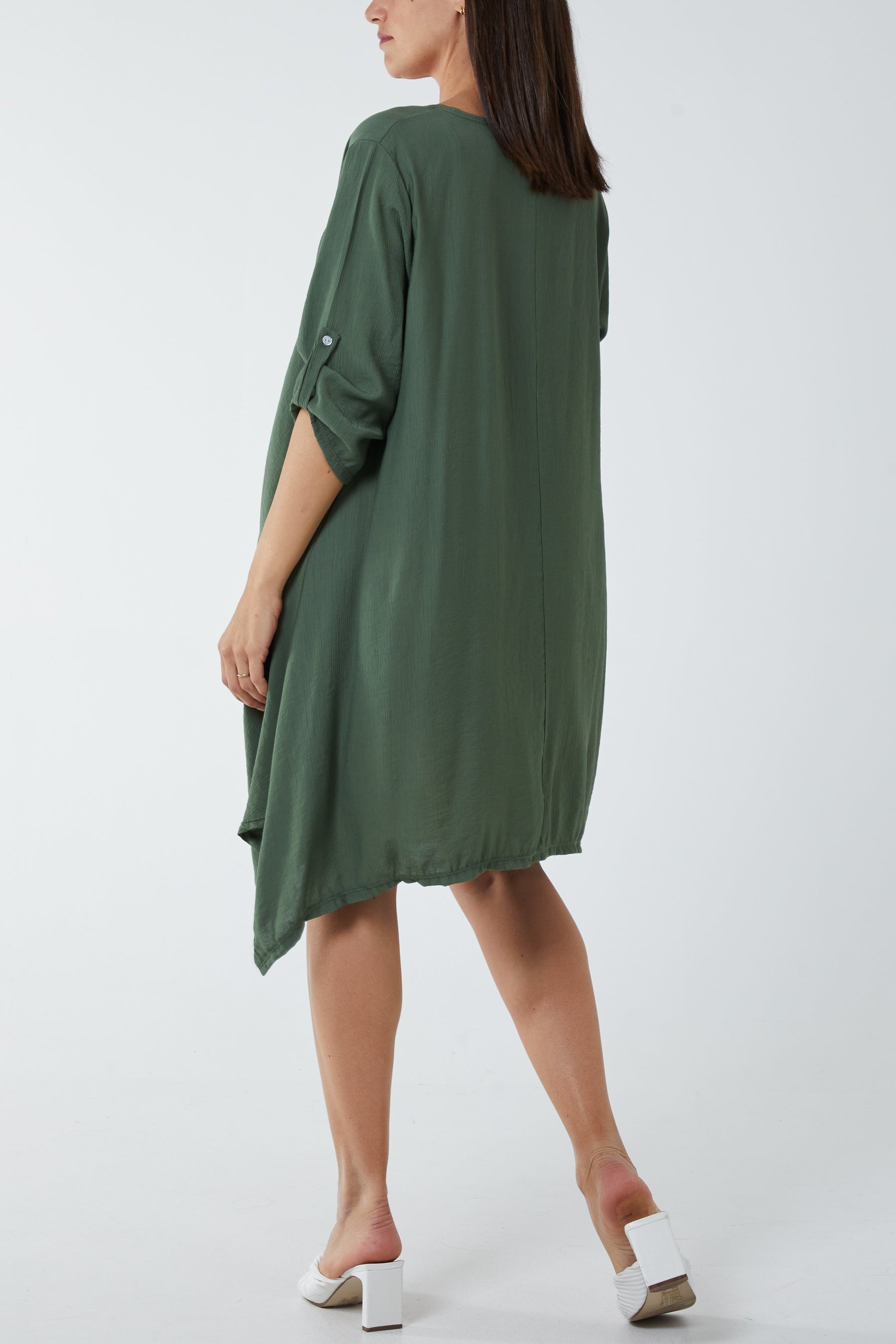 Asymmetric Hem Tunic Dress