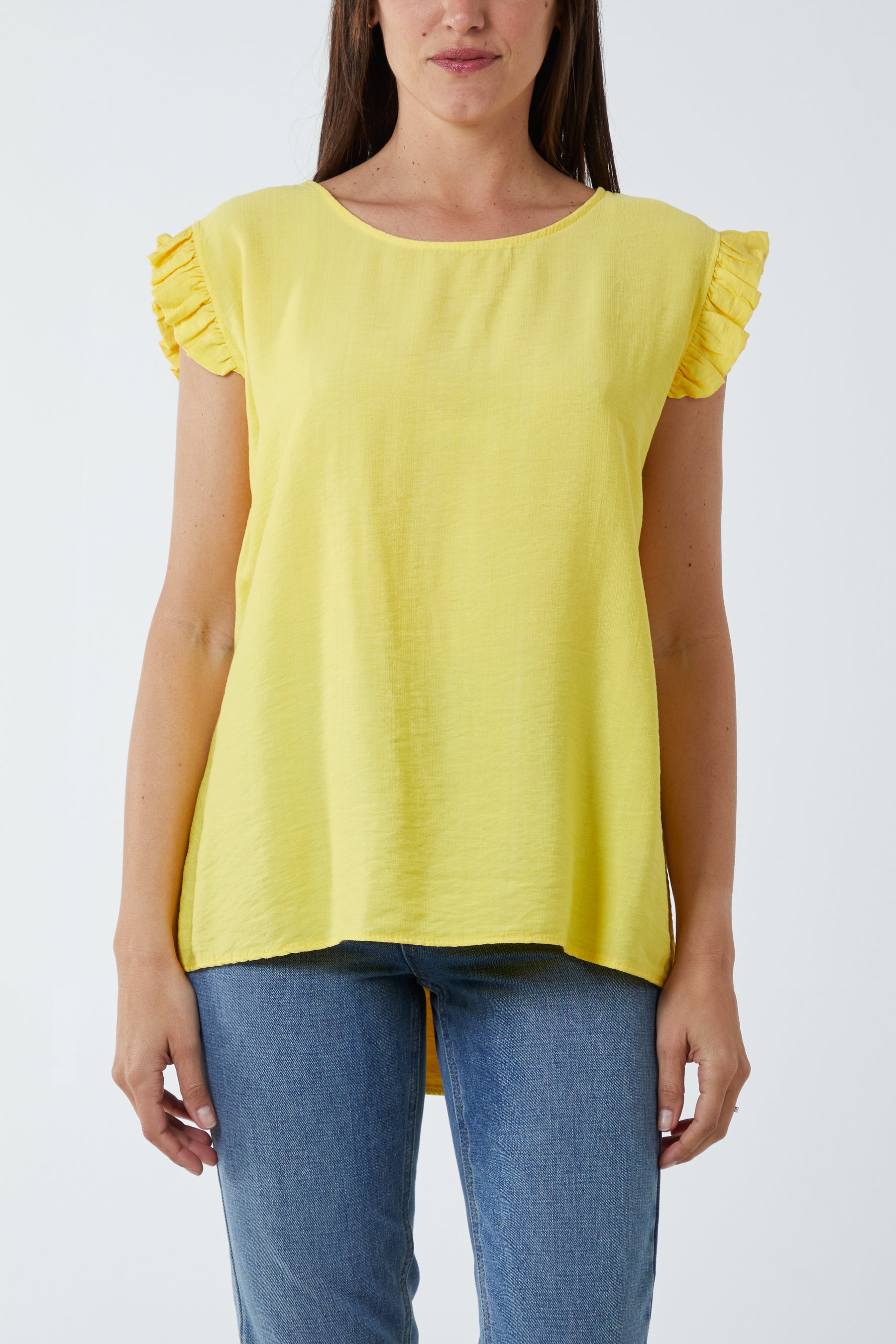 Linen Look Top Back Button