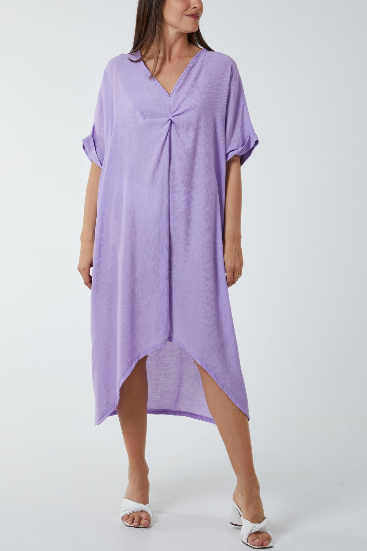 Lightweight Twist Detail Midaxi Dress
