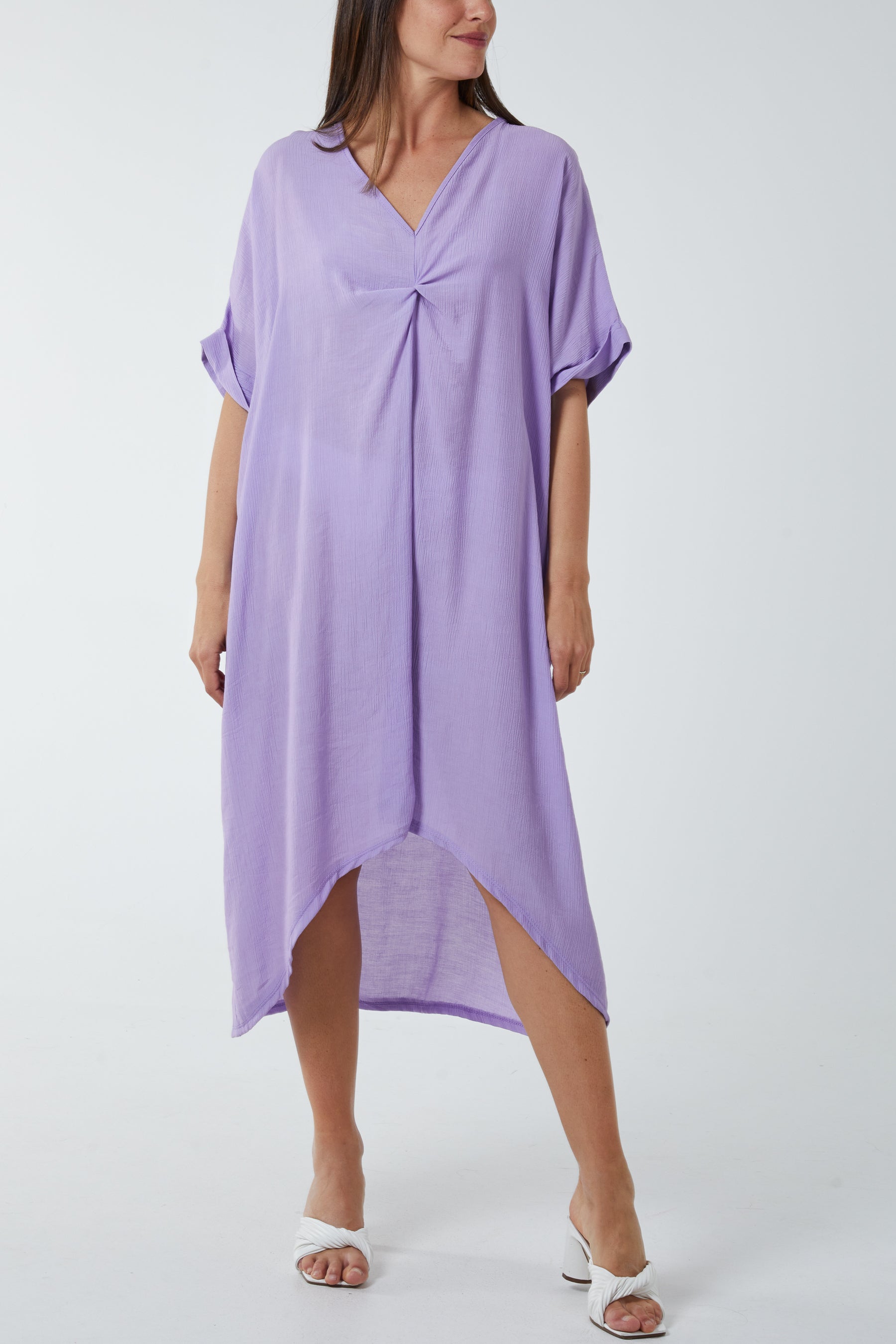 Lightweight Twist Detail Midaxi Dress