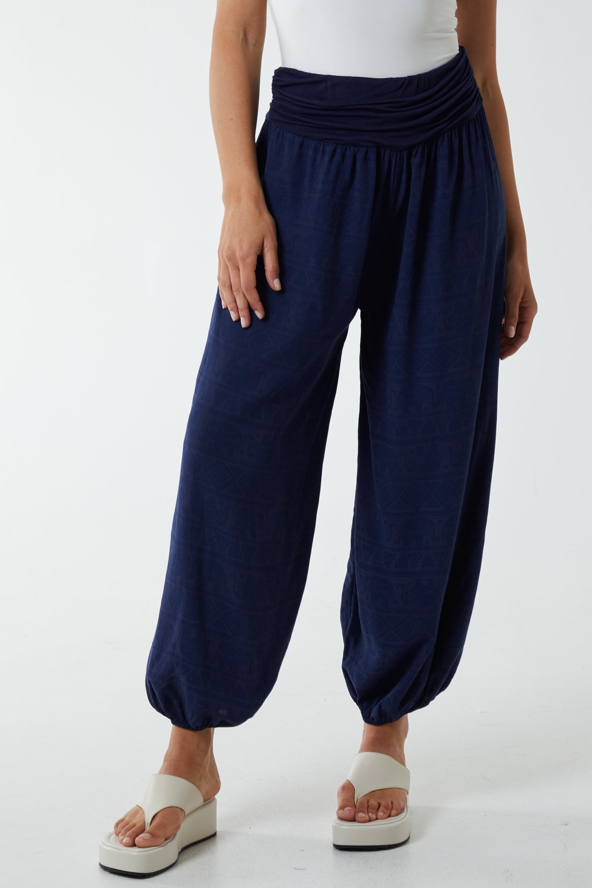 Elephant Print Harem Pants