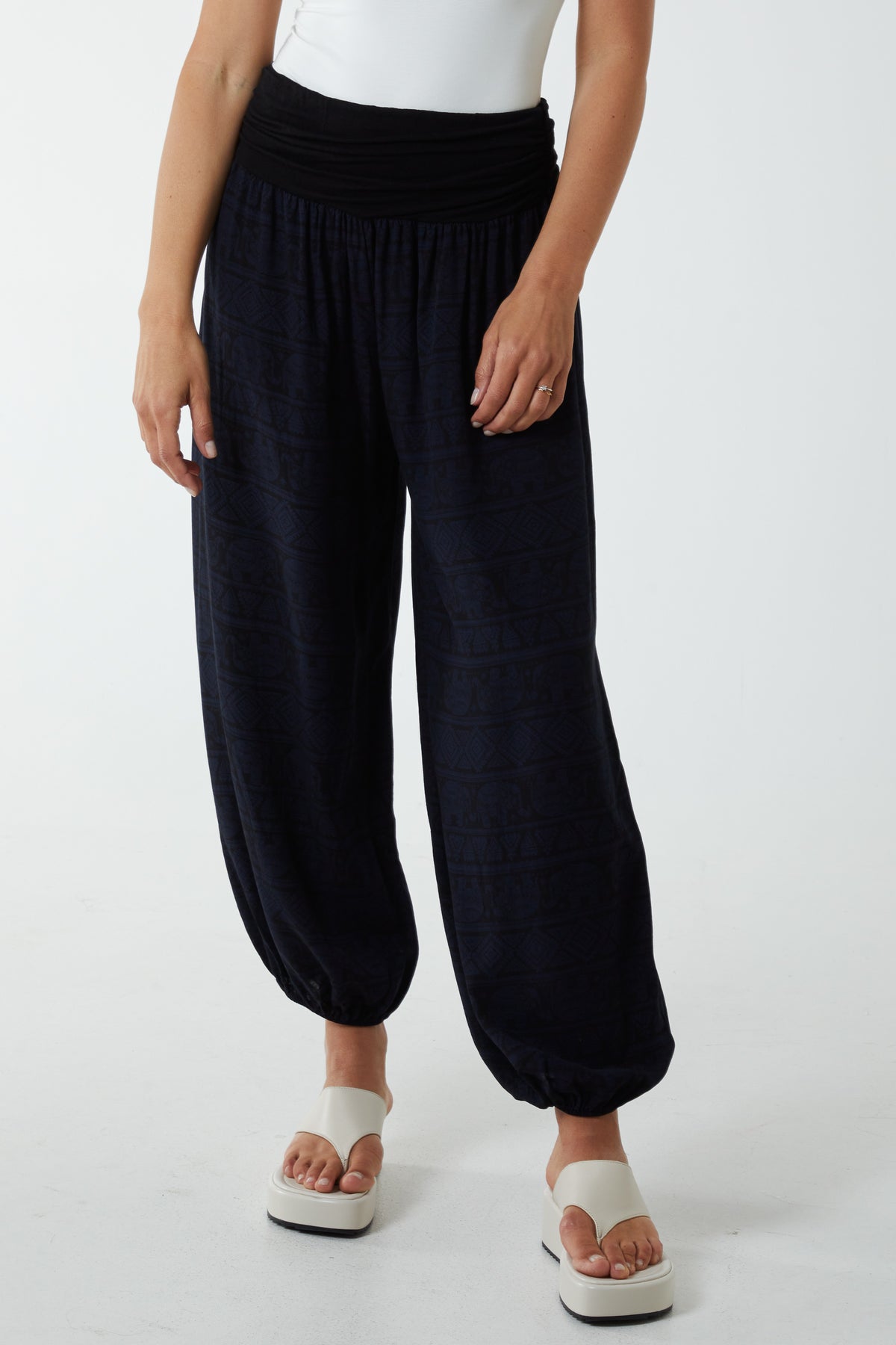 Elephant Print Harem Pants