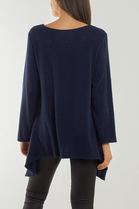Necklace Long Sleeve Fine Knit