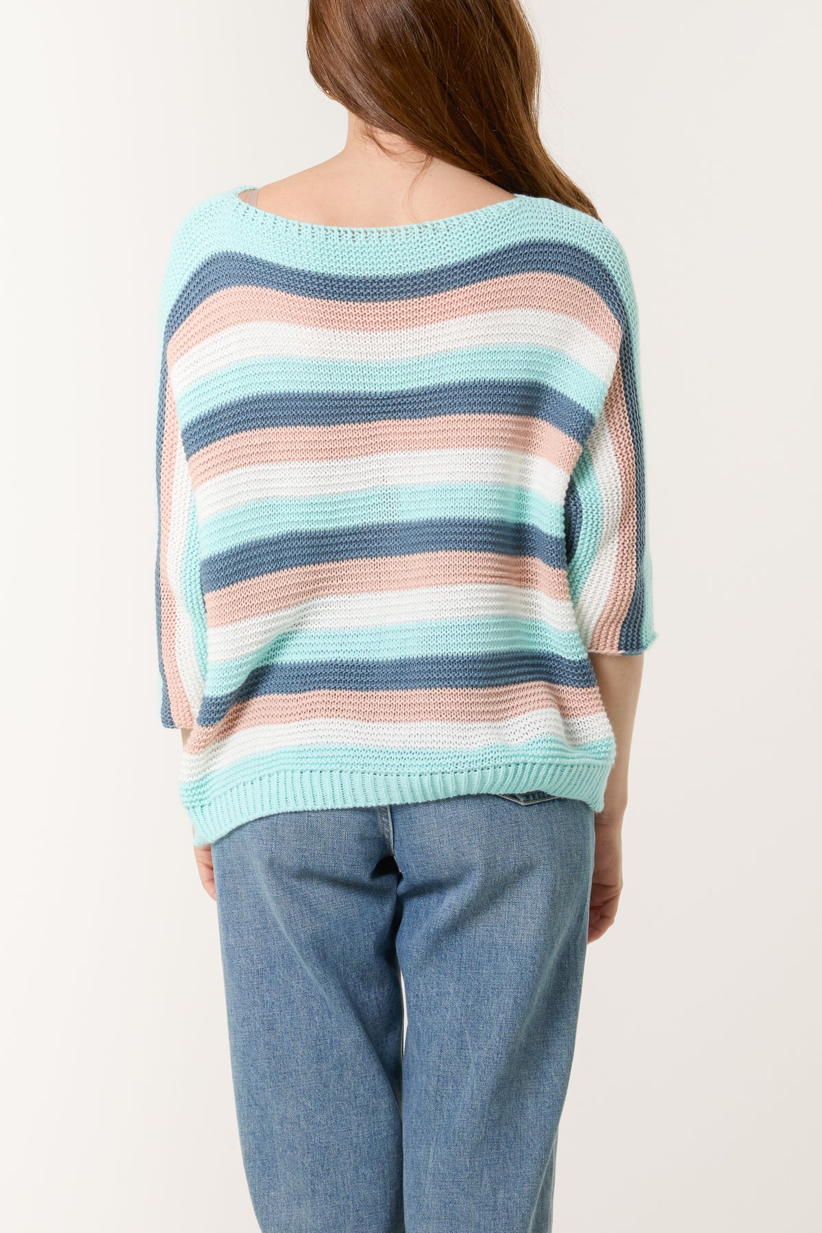 Rainbow Striped Knit Jumper