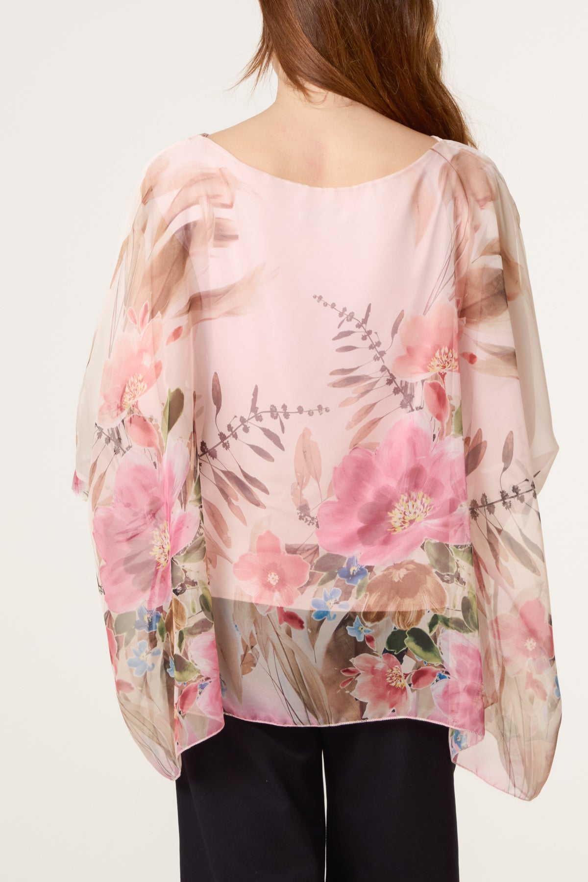 Floral Chiffon Tunic Blouse