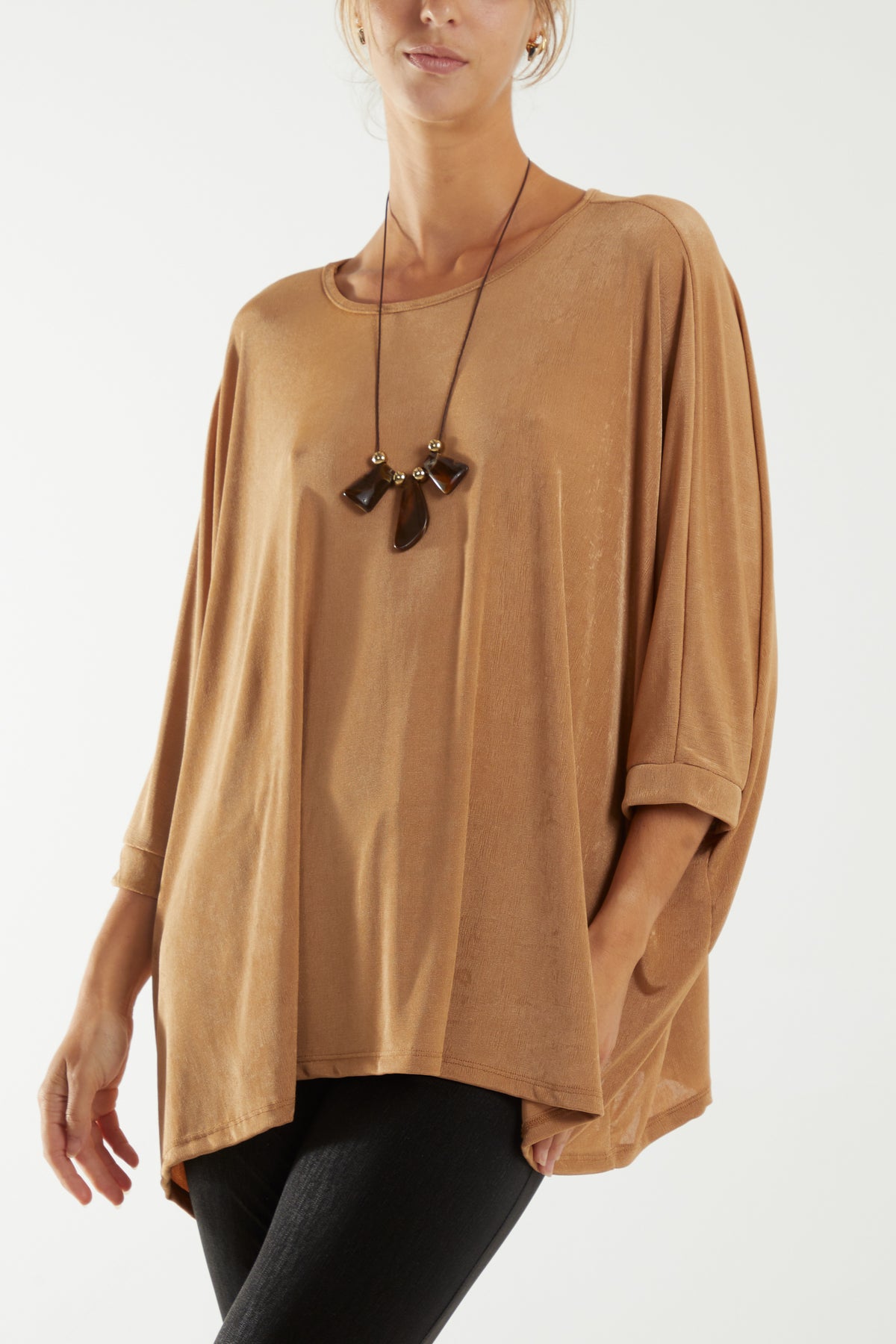 Batwing Acetate Necklace Top