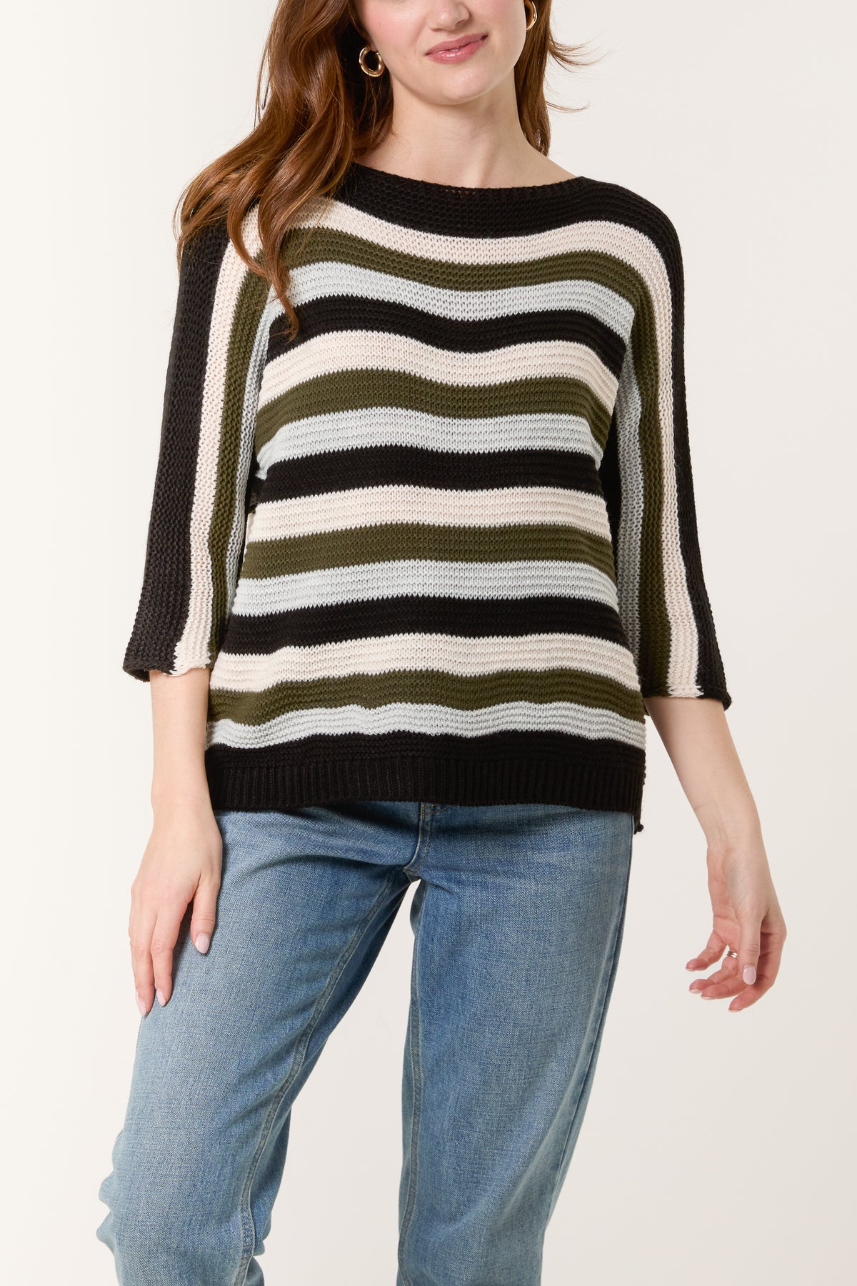 Rainbow Striped Knit Jumper