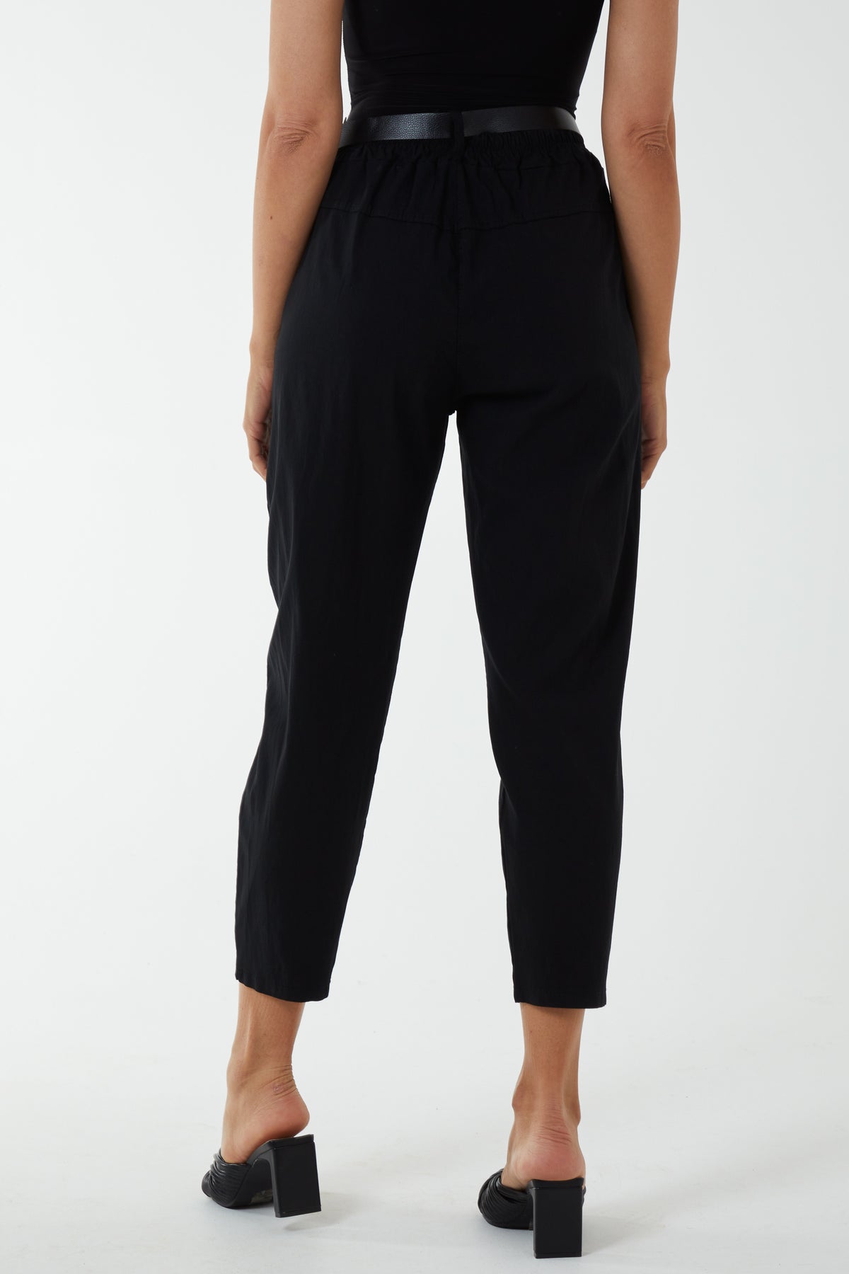 High Waisted Trousers with Belt