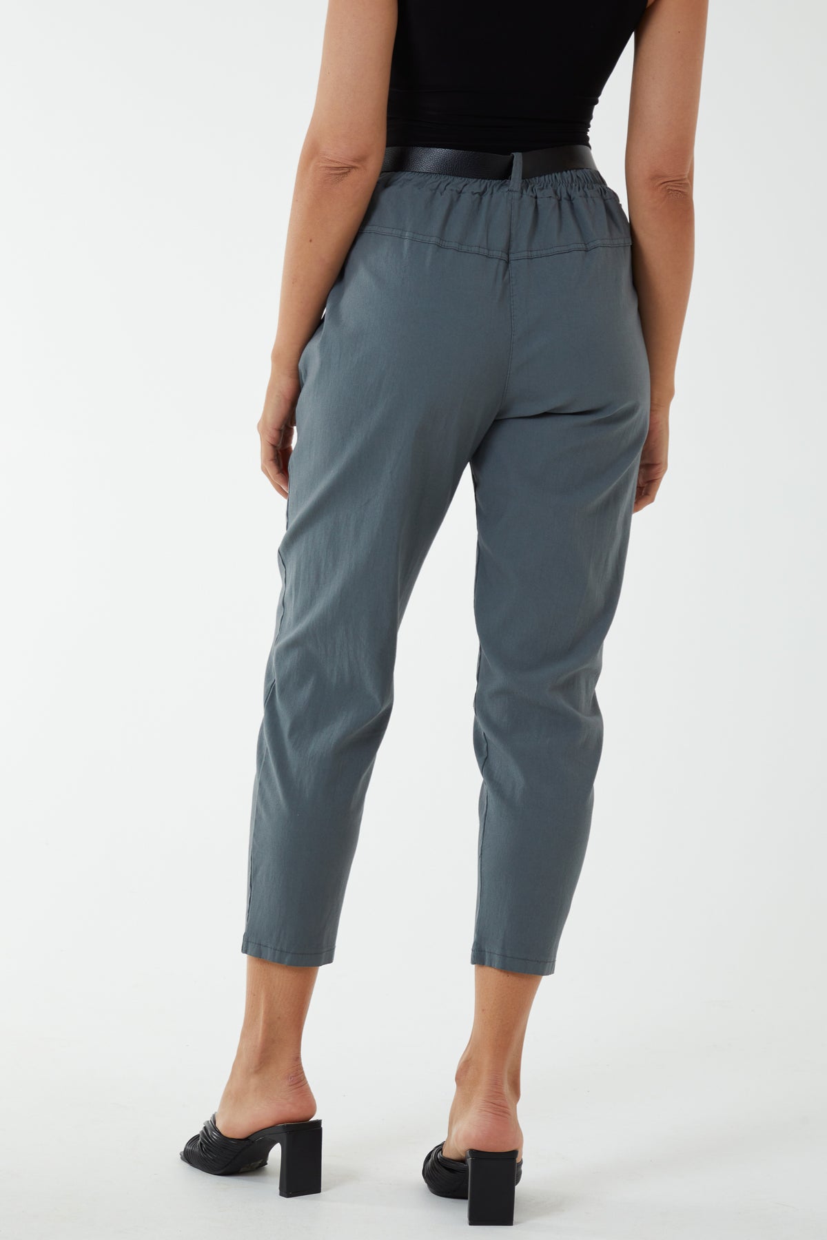 High Waisted Trousers with Belt