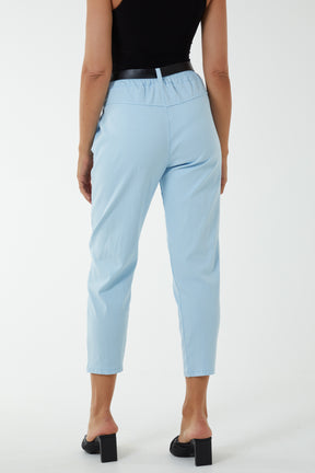 High Waisted Trousers with Belt