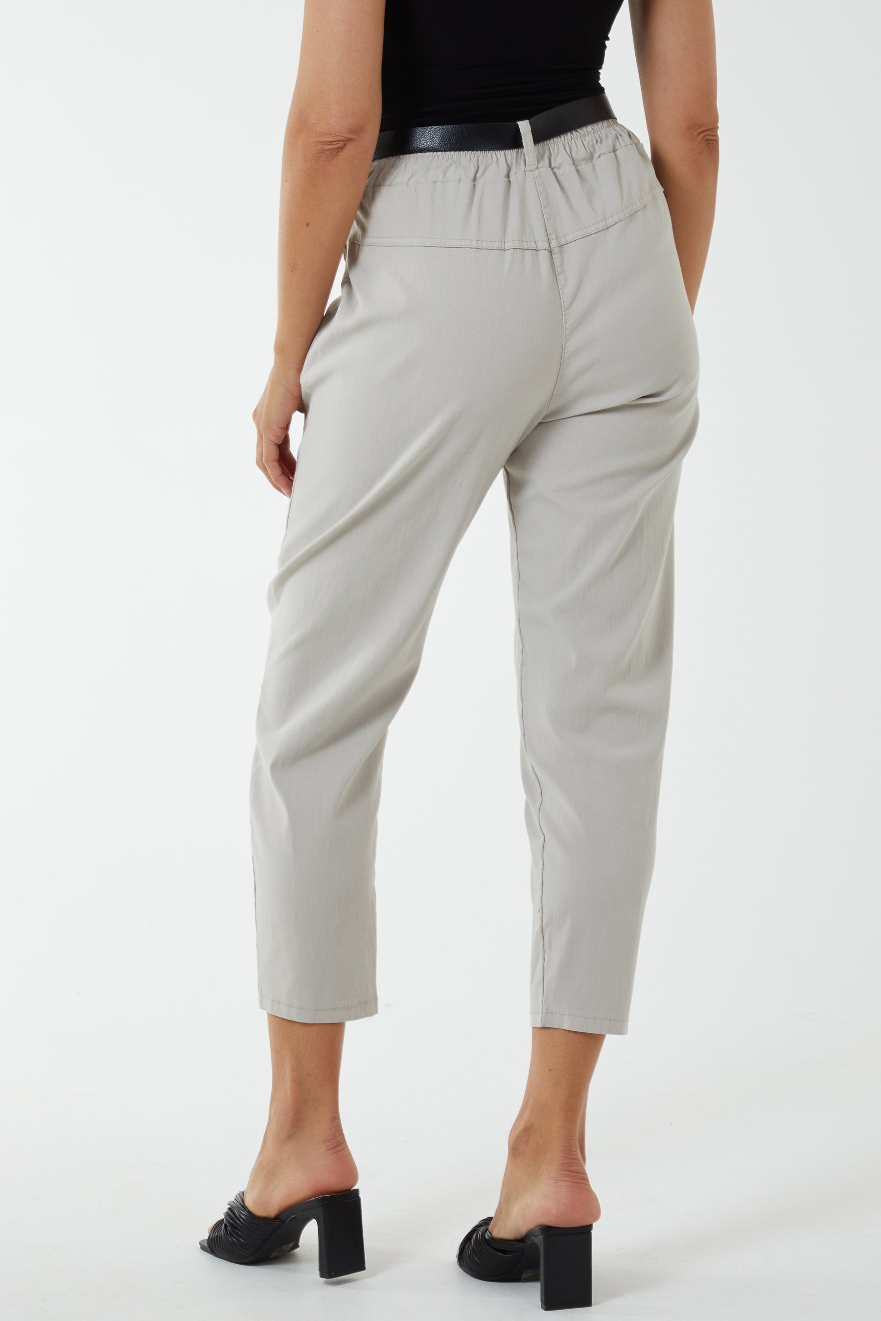 High Waisted Trousers with Belt
