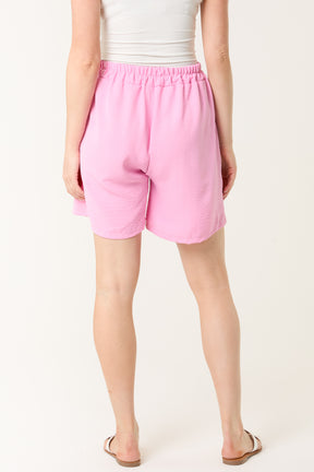 Relaxed Fit Pockets Bermuda Shorts