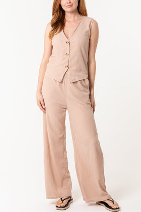 Waistcoat & Wide Leg Trousers Co-Ord