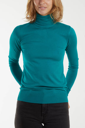 Mint Roll Neck Solid Top