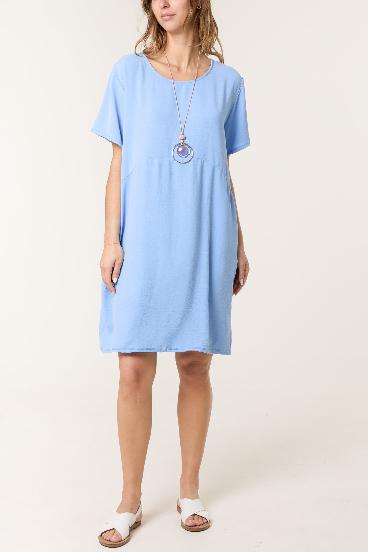 Cocoon Necklace Midi Dress