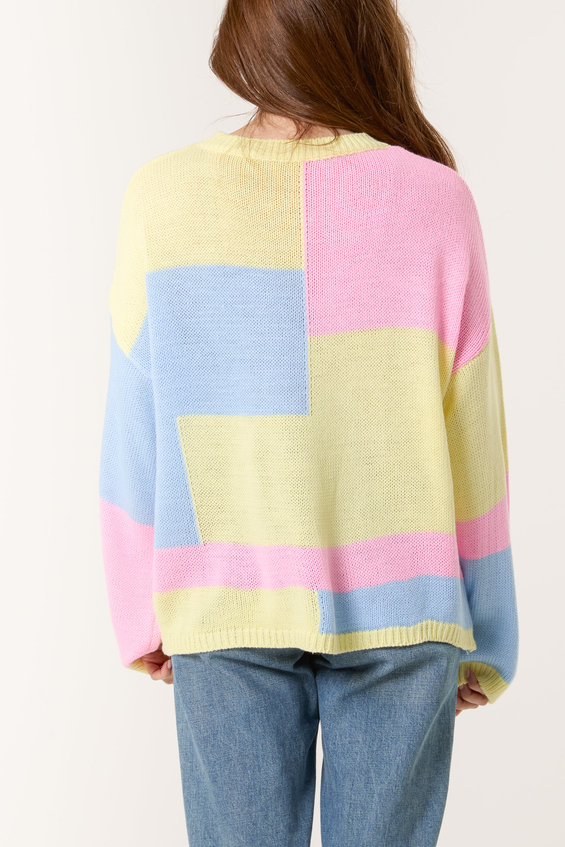 Colour Block Knit Jumper