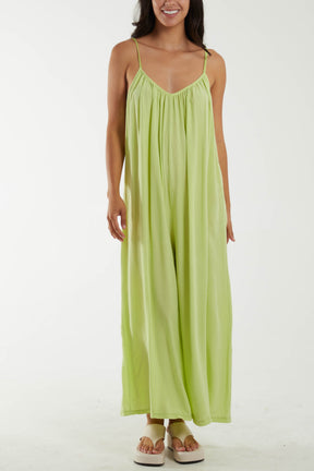 Wide Leg Strappy Jumpsuit