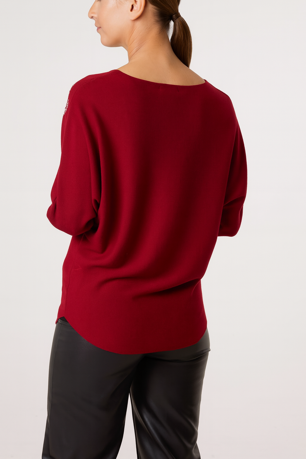 Sequin Heart Fine Knit Jumper