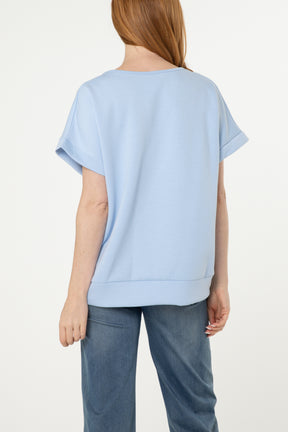 "Weekend" Short Sleeve Sweat Top