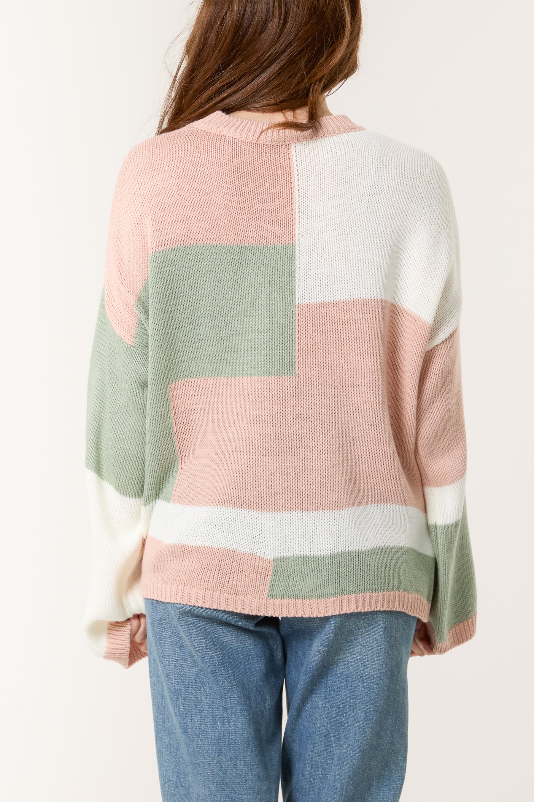 Colour Block Knit Jumper