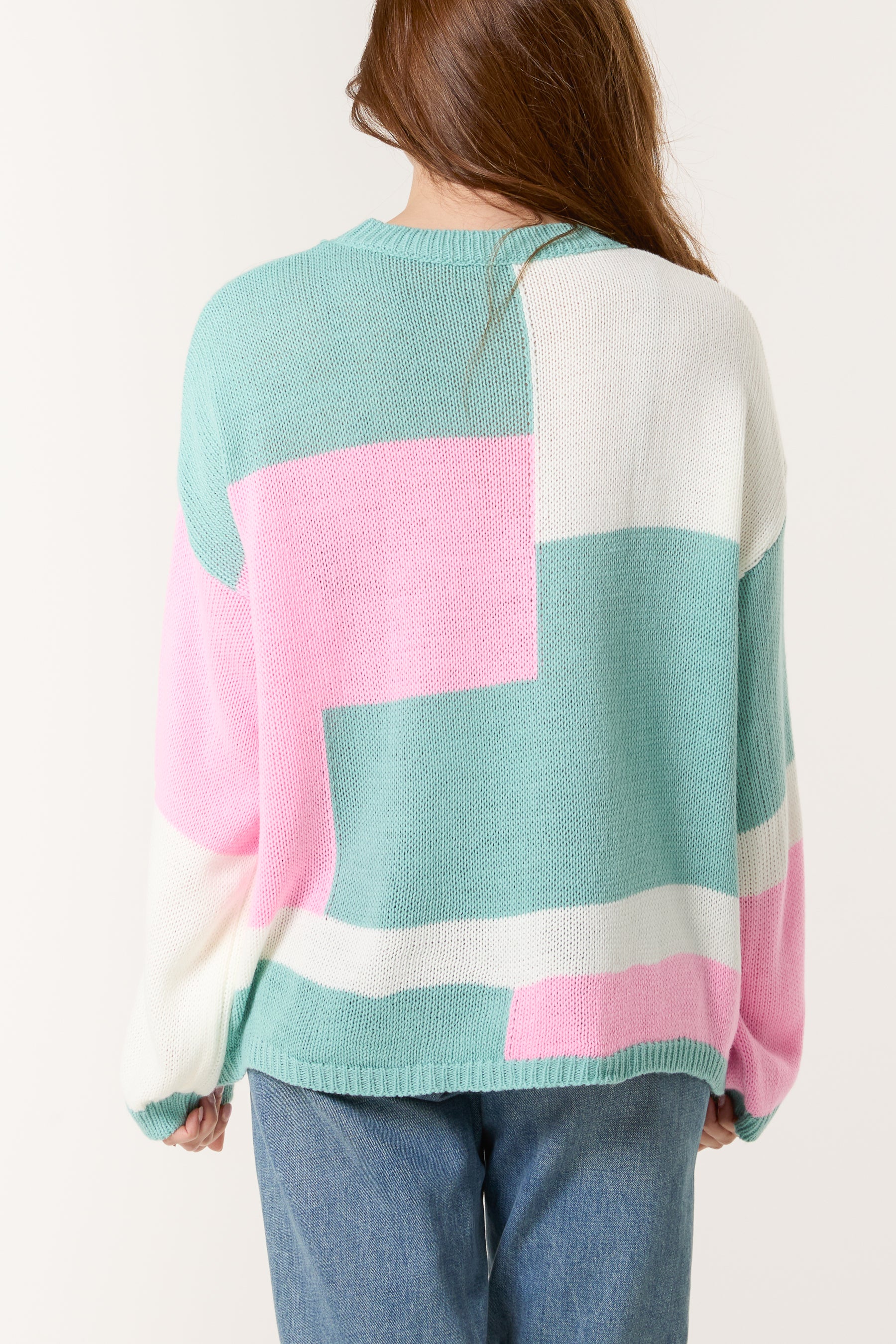 Colour Block Knit Jumper