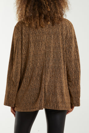 Double Pockets Shimmer Blazer