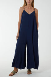 V Neck Cami Jumpsuit