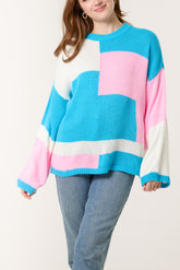 Colour Block Knit Jumper