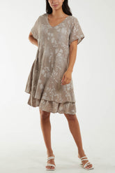 Double Layer V-Neck Dress