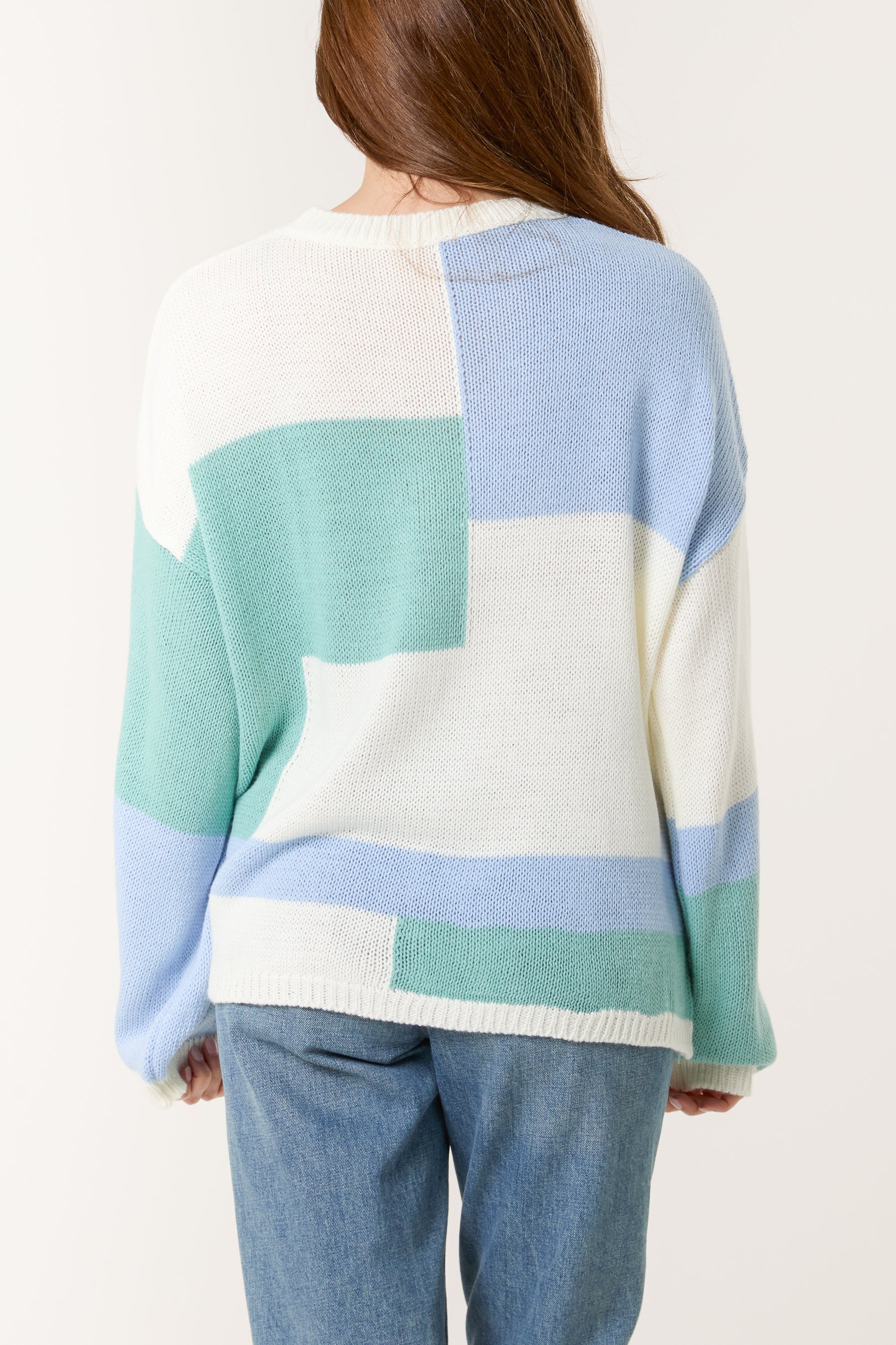 Colour Block Knit Jumper