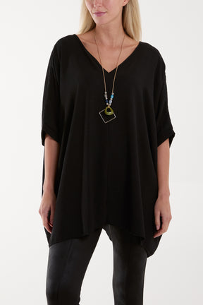 Necklace Double V-Neck Top