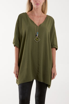 Necklace Double V-Neck Top