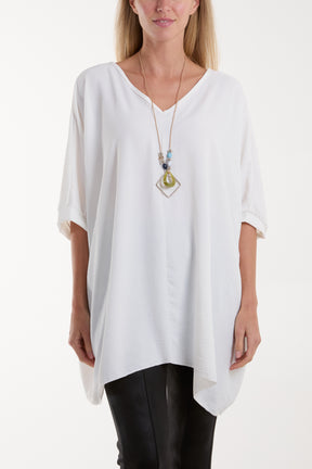 Necklace Double V-Neck Top