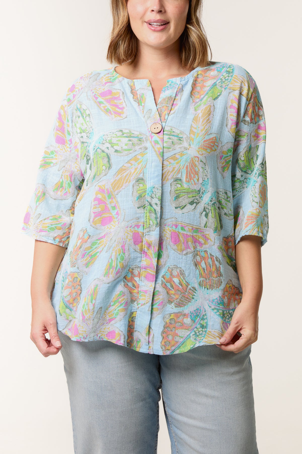 Butterfly Print Pure Cotton Top