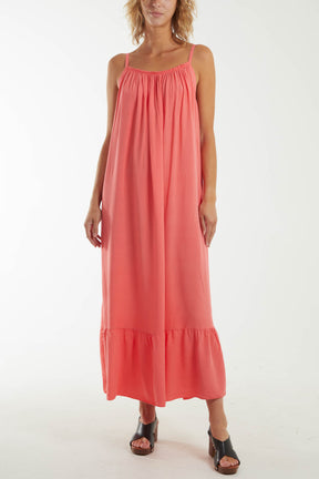 Cami Strap Relaxed Tiered Maxi Dress