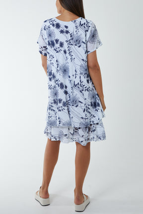 Double Layer V-Neck Dress