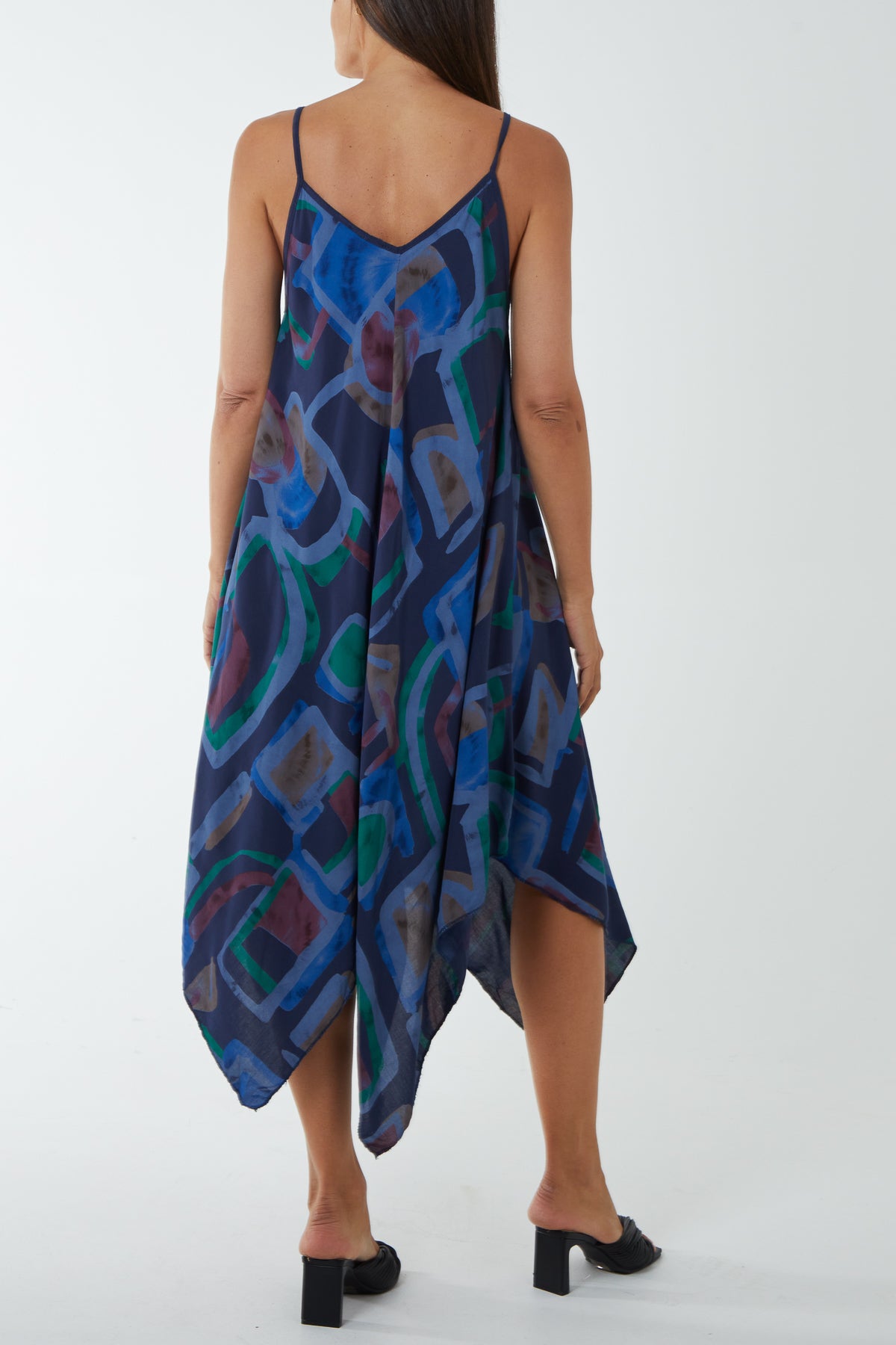 Cami Asymmetric Pebble Print Dress