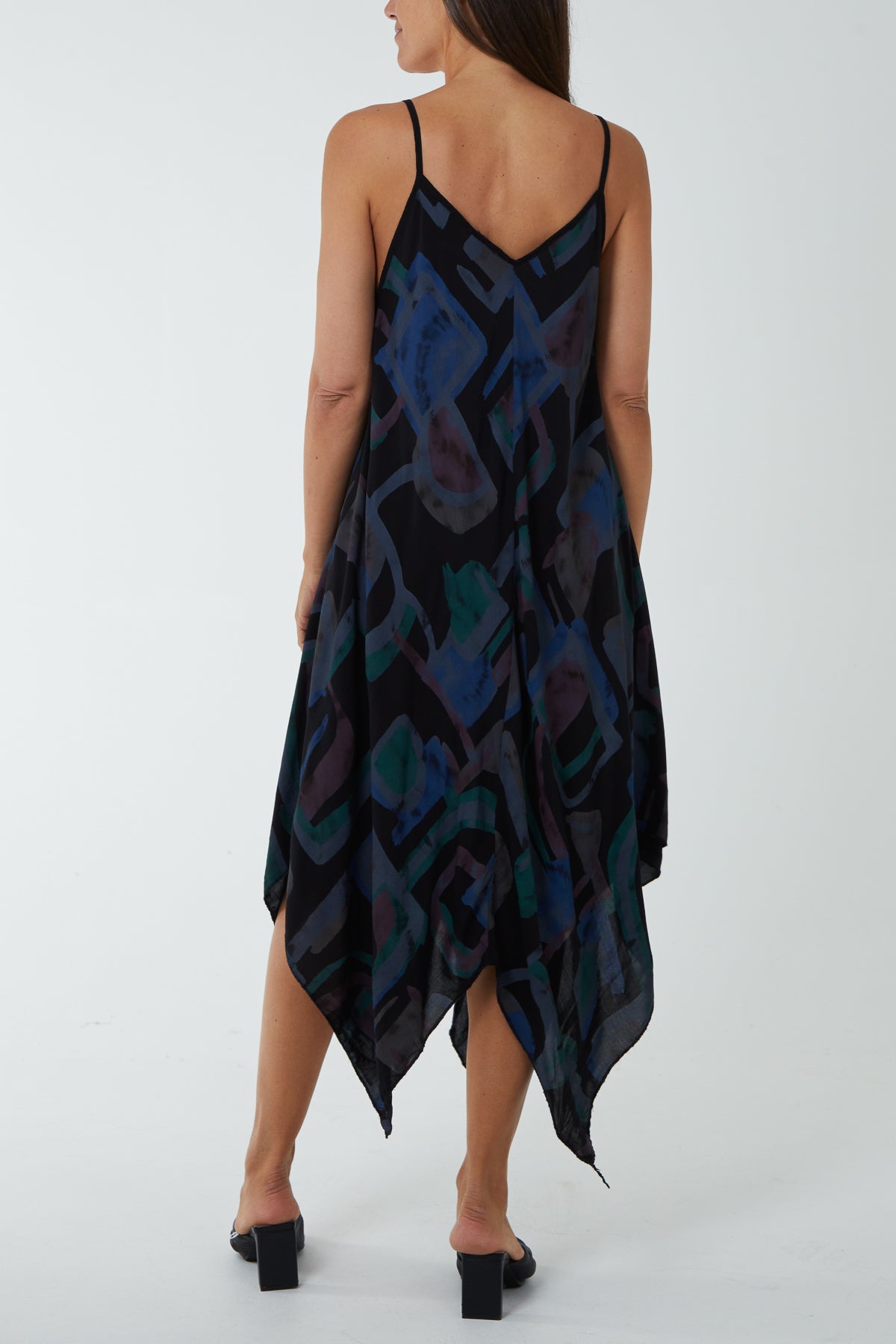 Cami Asymmetric Pebble Print Dress