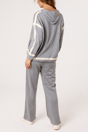 Contrast Stripe Hoodie & Jogger Set