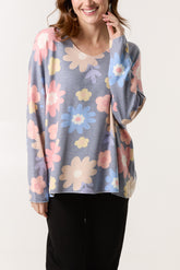 Bright Flower Print Jumper