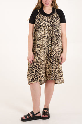 Leopard Print Cami Long Playsuit