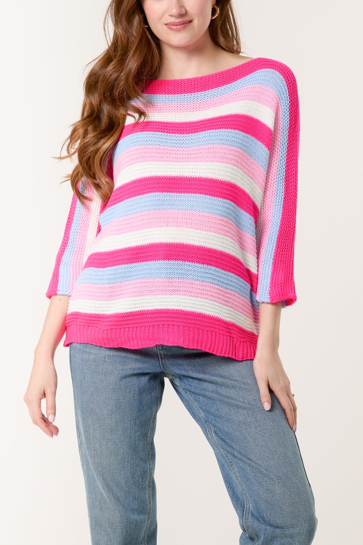 Rainbow Striped Knit Jumper