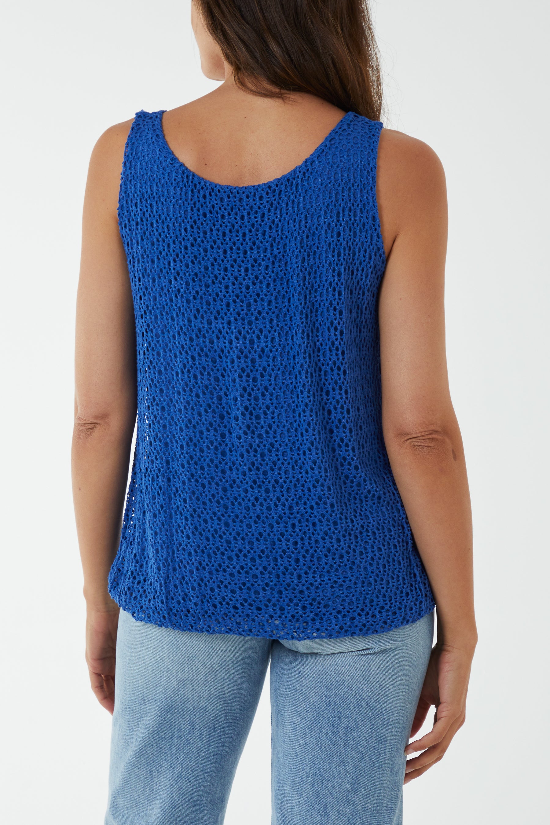 Sleeveless Lace Crochet Vest Top