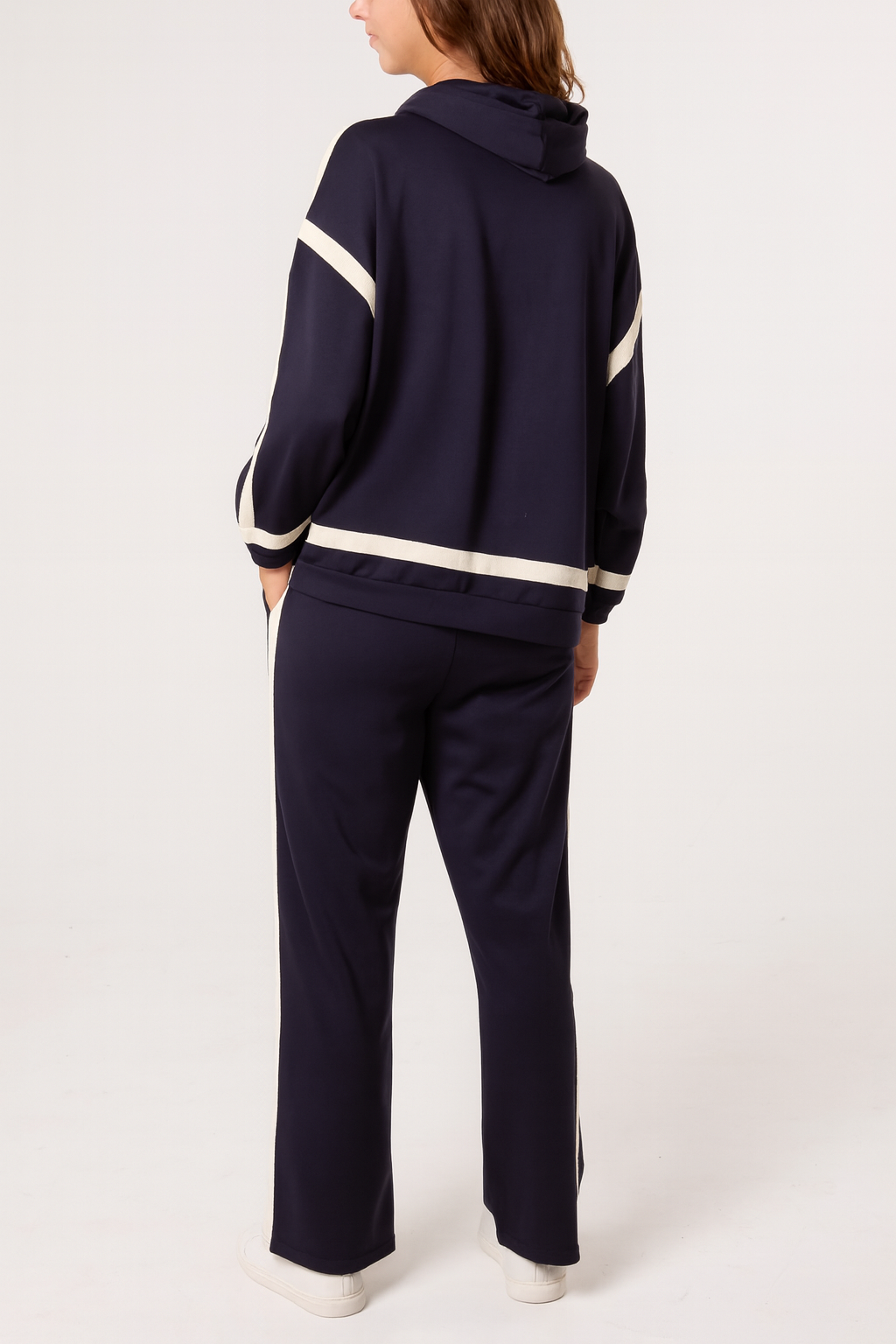 Contrast Stripe Hoodie & Jogger Set